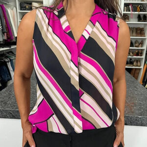 Banana Republic Sleeveless Striped Blouse